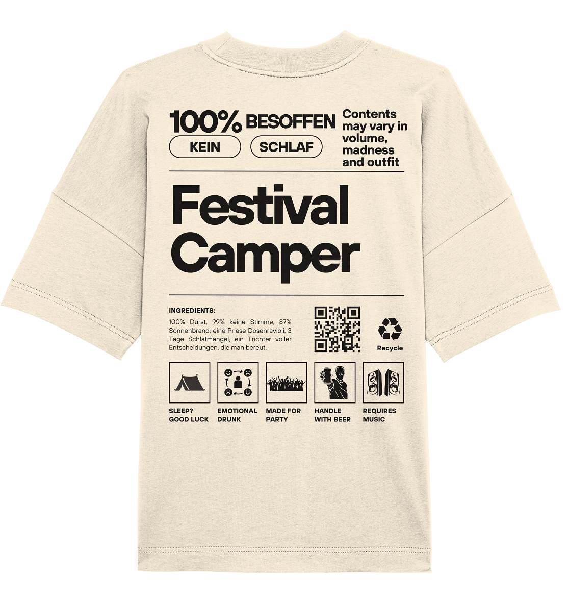 Festival Camper - Organic Oversize Shirt