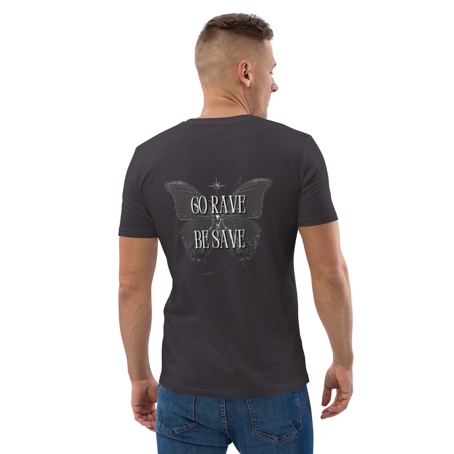 SW Go Rave Be Save Unisex-Bio-Baumwoll-T-Shirt