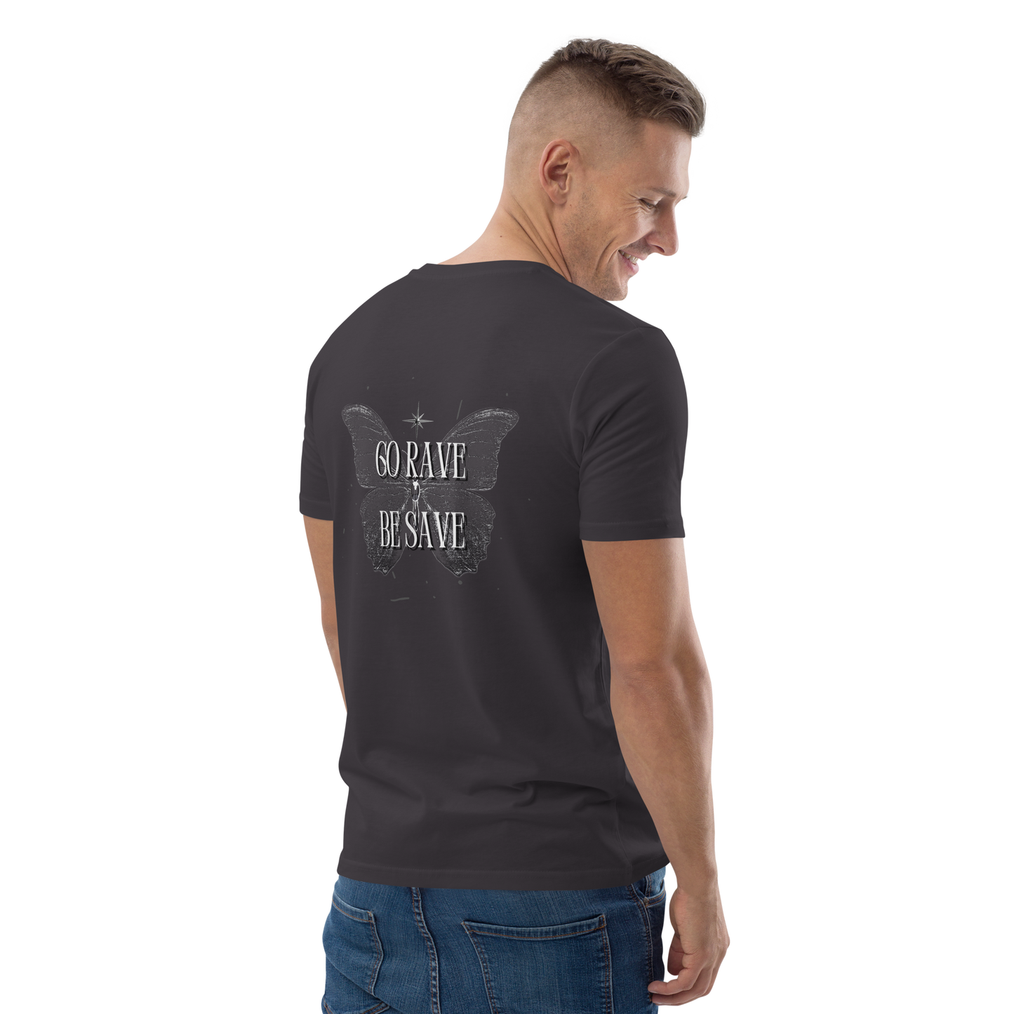 SW Go Rave Be Save Unisex-Bio-Baumwoll-T-Shirt