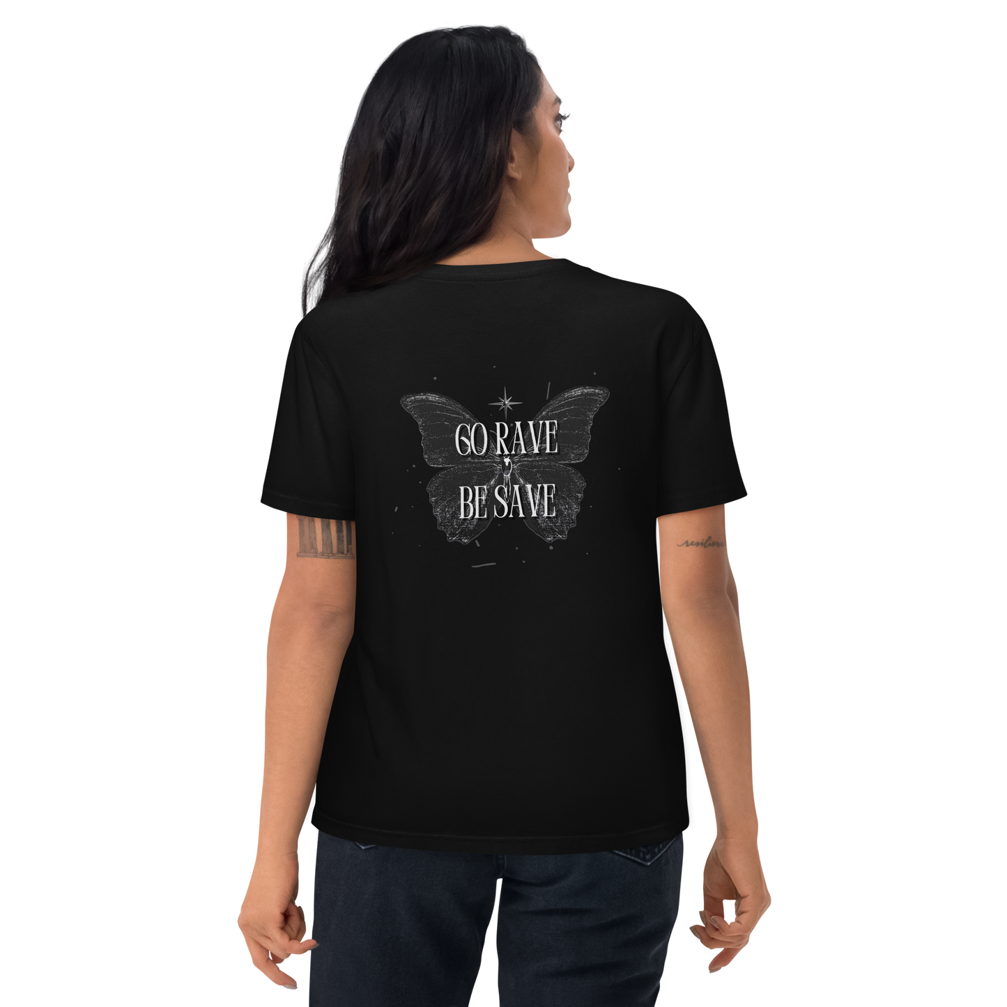 SW Go Rave Be Save Unisex-Bio-Baumwoll-T-Shirt