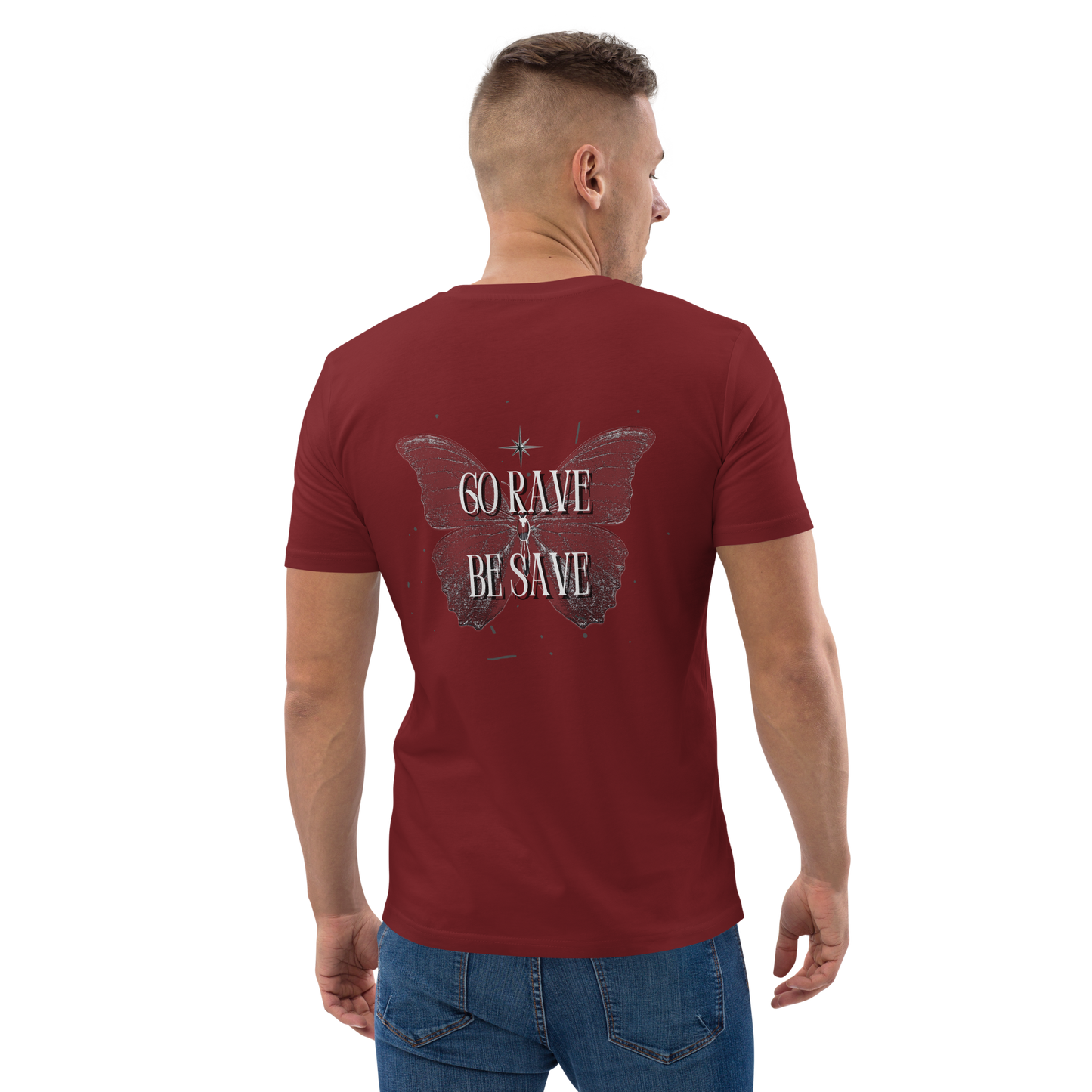 SW Go Rave Be Save Unisex-Bio-Baumwoll-T-Shirt