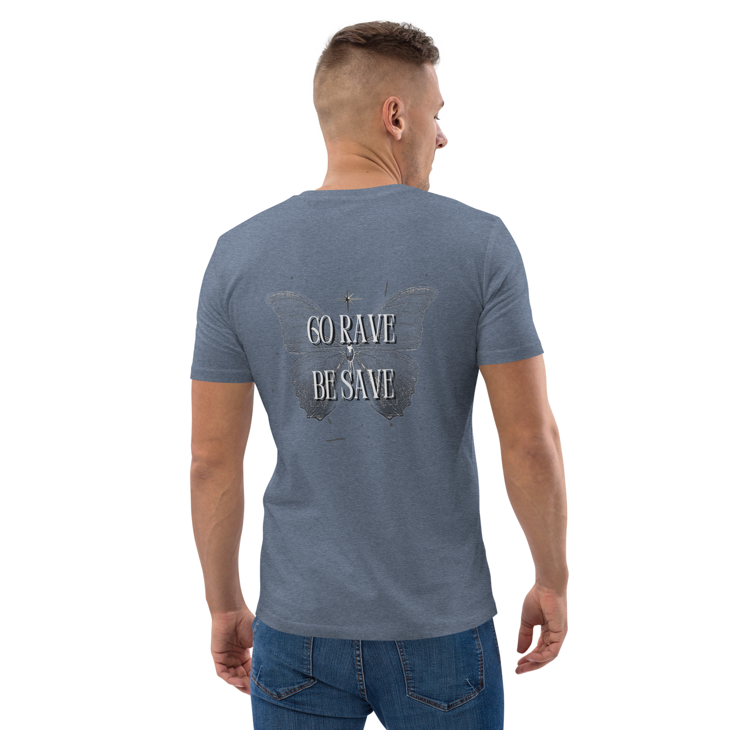 SW Go Rave Be Save Unisex-Bio-Baumwoll-T-Shirt