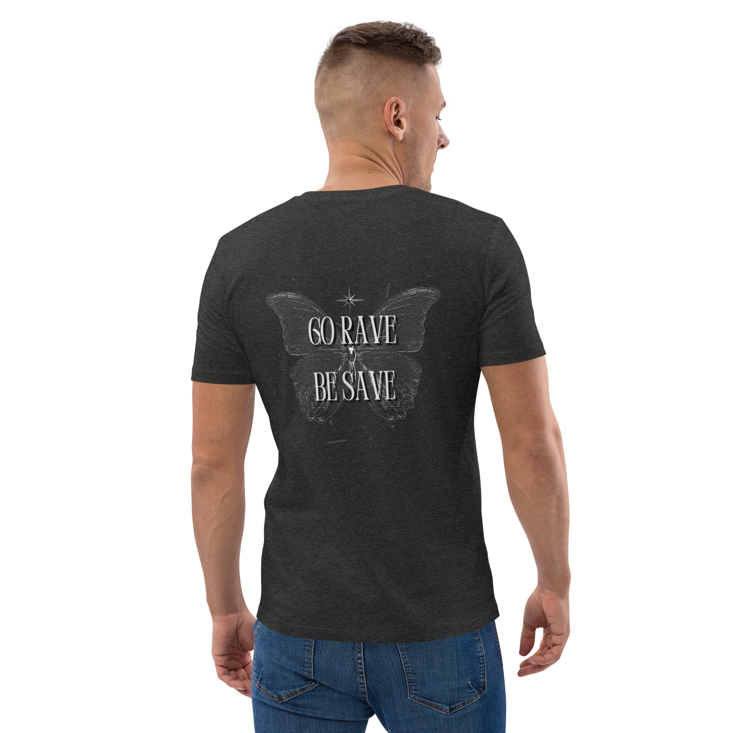 SW Go Rave Be Save Unisex-Bio-Baumwoll-T-Shirt
