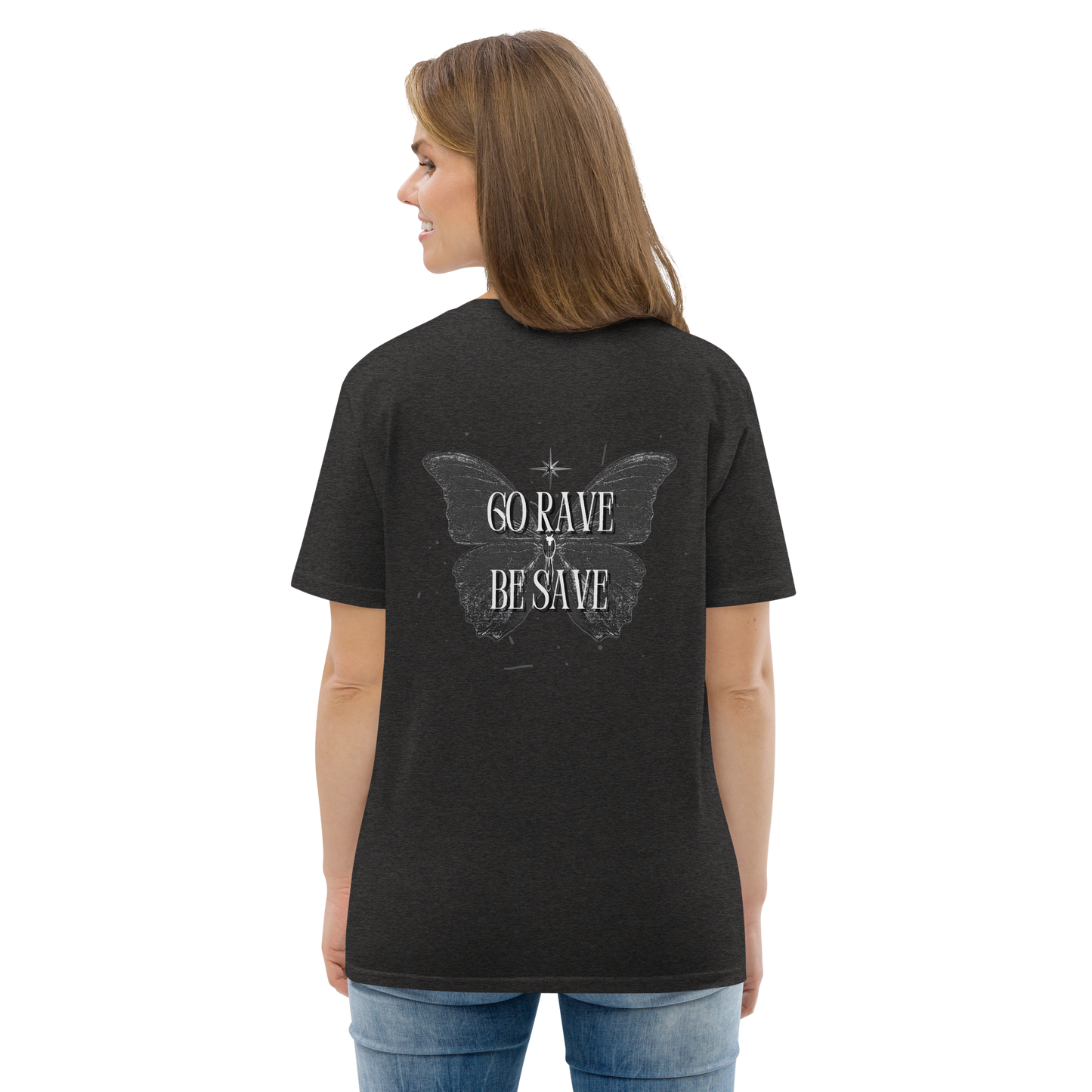 SW Go Rave Be Save Unisex-Bio-Baumwoll-T-Shirt