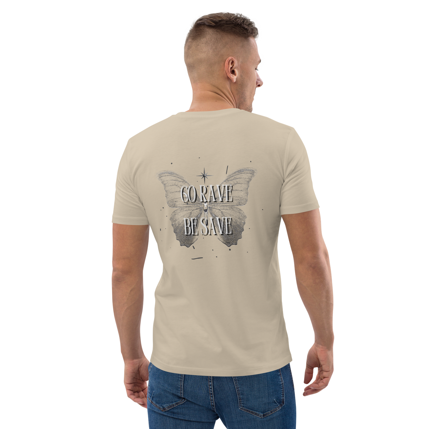 SW Go Rave Be Save Unisex-Bio-Baumwoll-T-Shirt