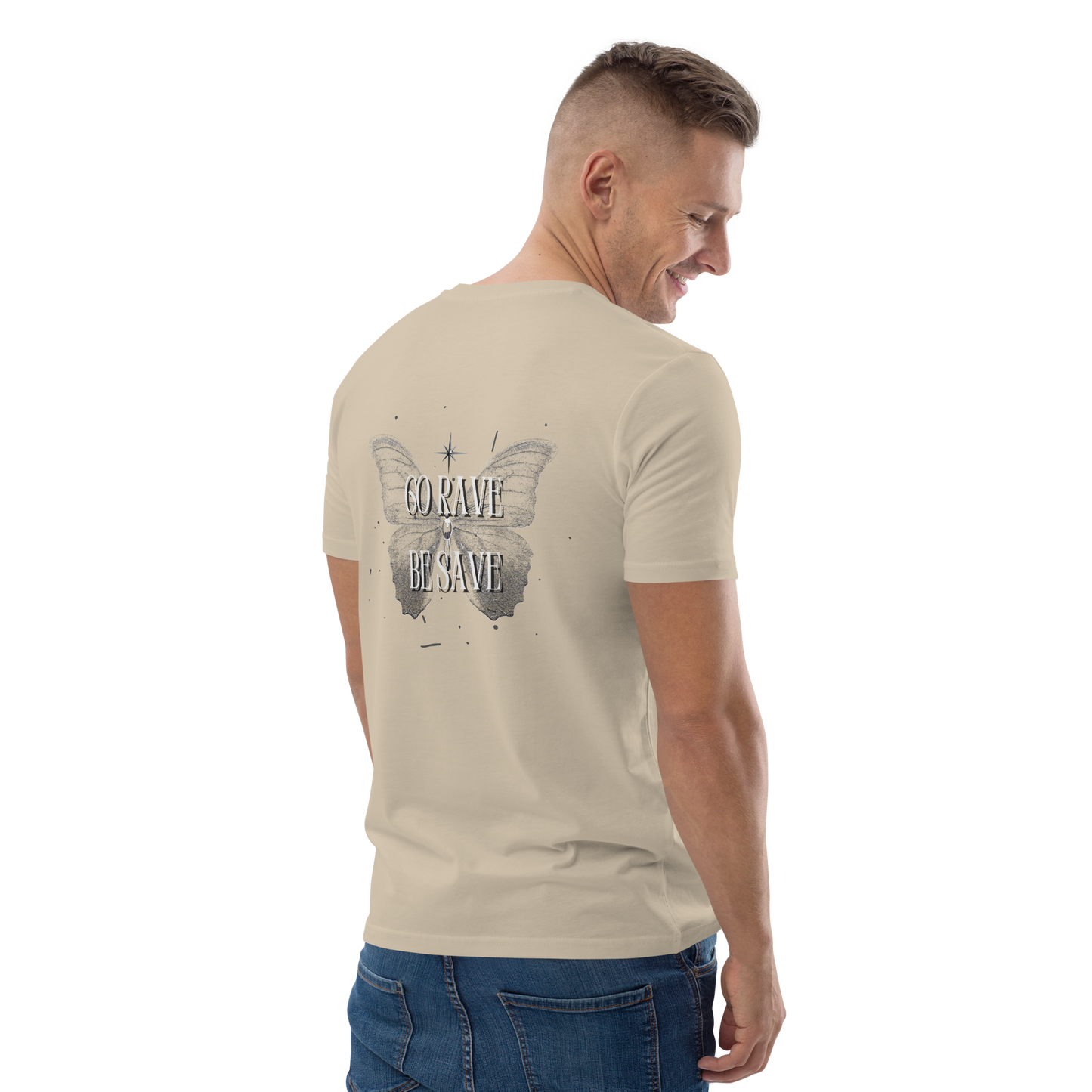 SW Go Rave Be Save Unisex-Bio-Baumwoll-T-Shirt