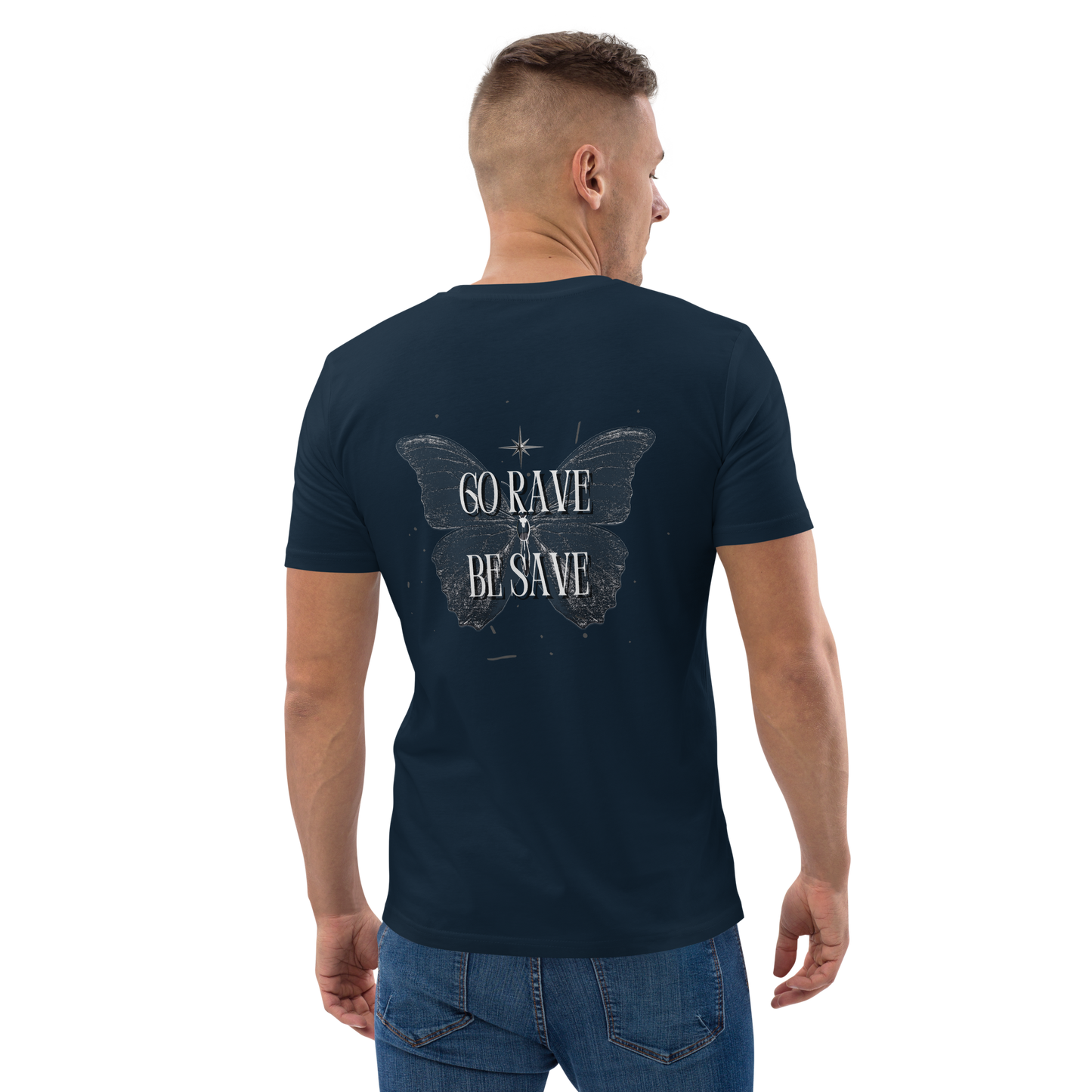 SW Go Rave Be Save Unisex-Bio-Baumwoll-T-Shirt