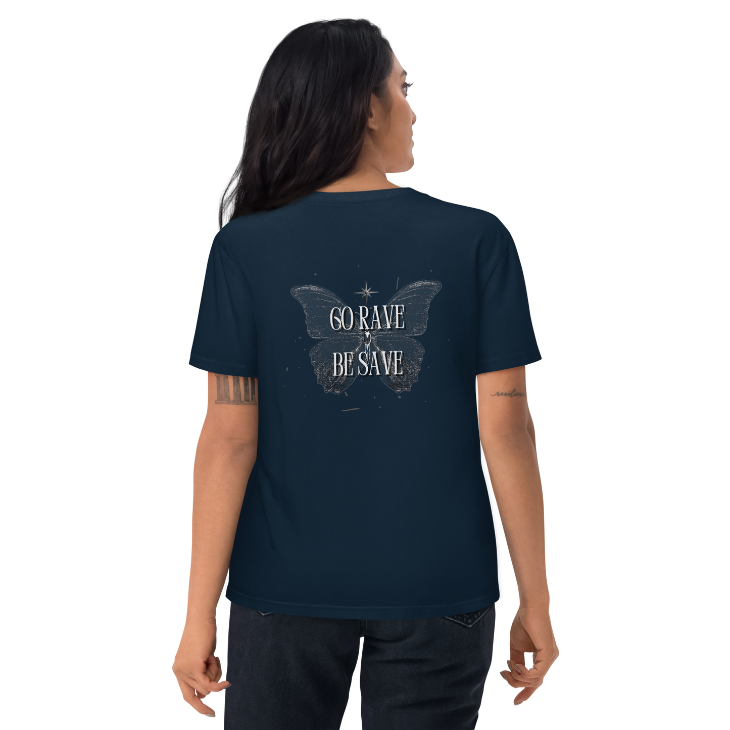 SW Go Rave Be Save Unisex-Bio-Baumwoll-T-Shirt