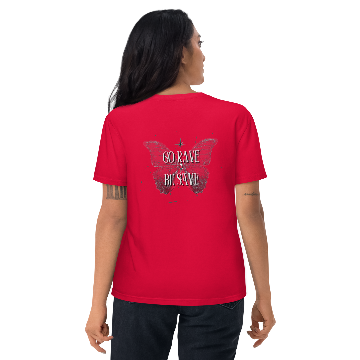 SW Go Rave Be Save Unisex-Bio-Baumwoll-T-Shirt