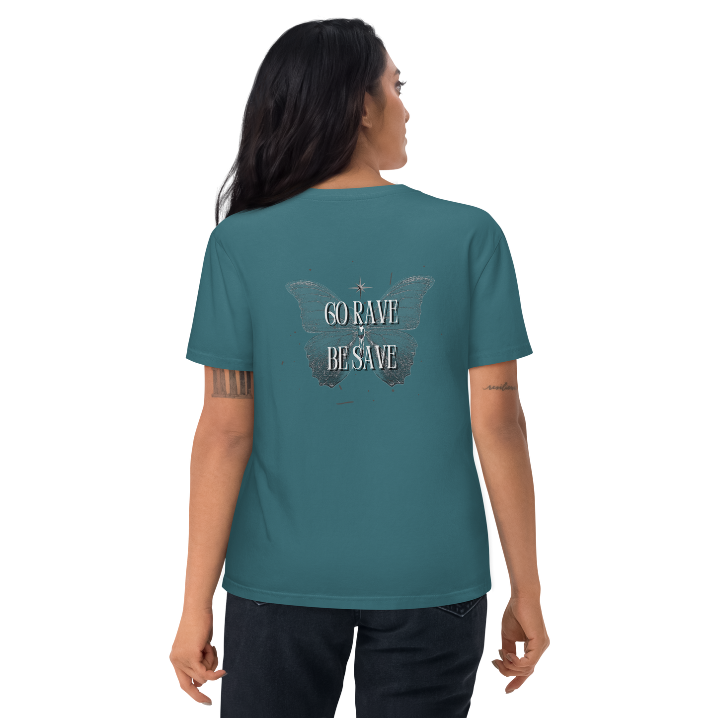 SW Go Rave Be Save Unisex-Bio-Baumwoll-T-Shirt