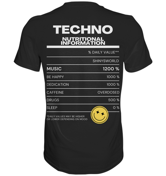 SW Techno Nutritional Information - Classic Shirt