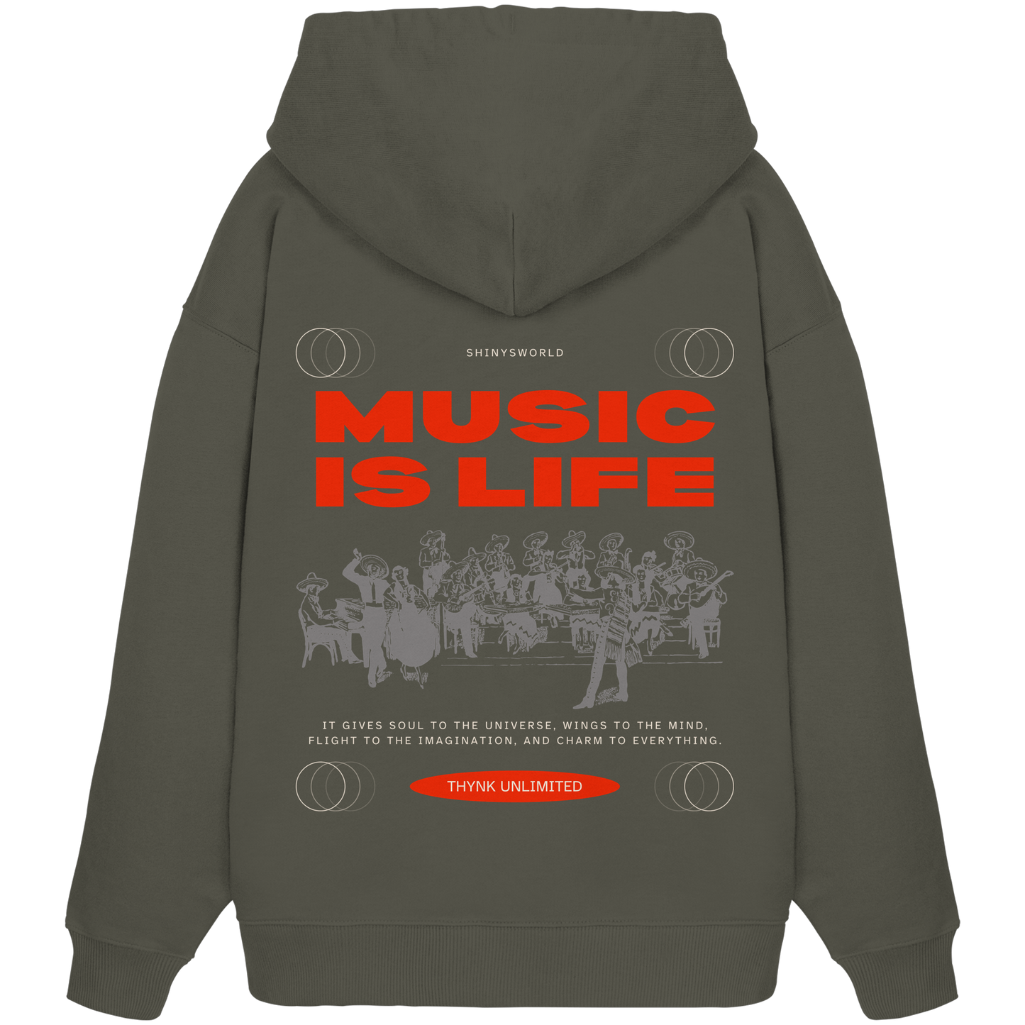 SW Music is Life  - Organic Oversize Hoodie