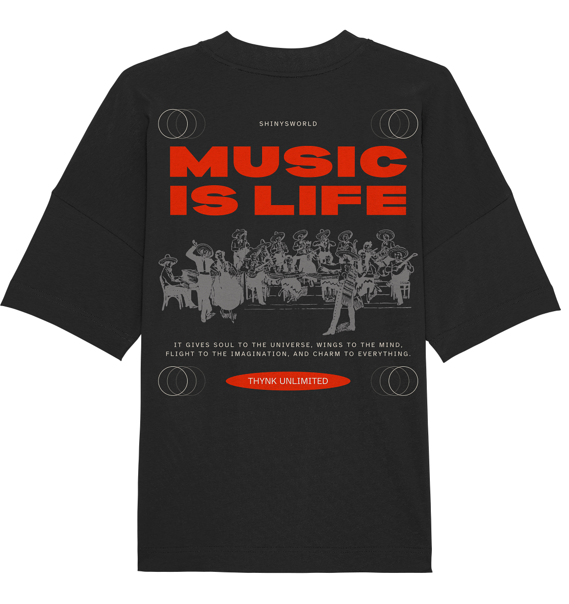 SW Music is Life  - Organic Oversize Shirt