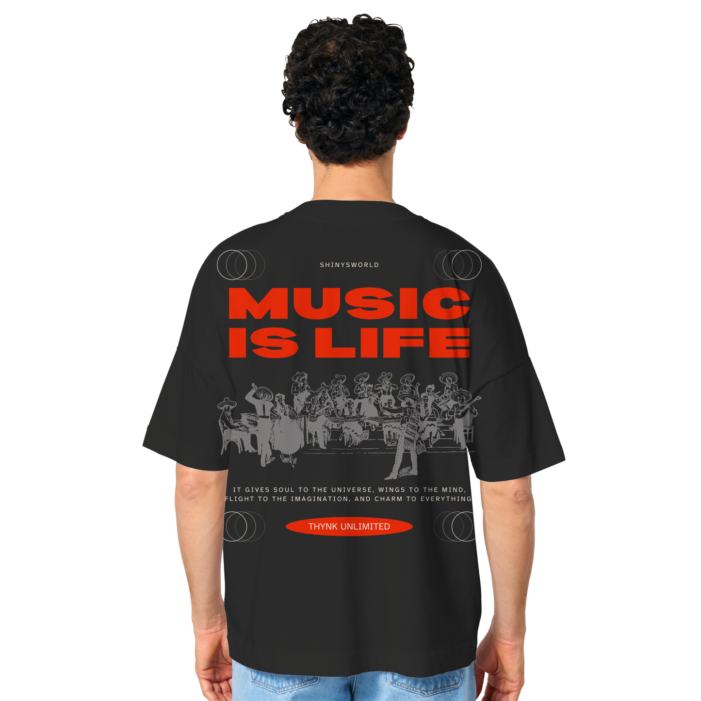 SW Music is Life  - Organic Oversize Shirt