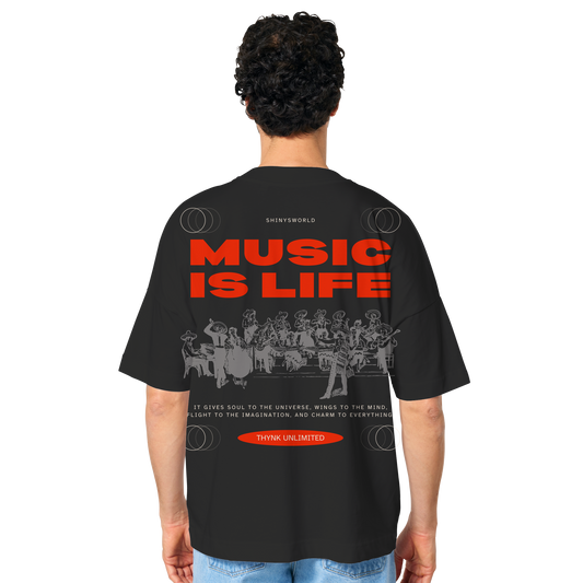 SW Music is Life  - Organic Oversize Shirt