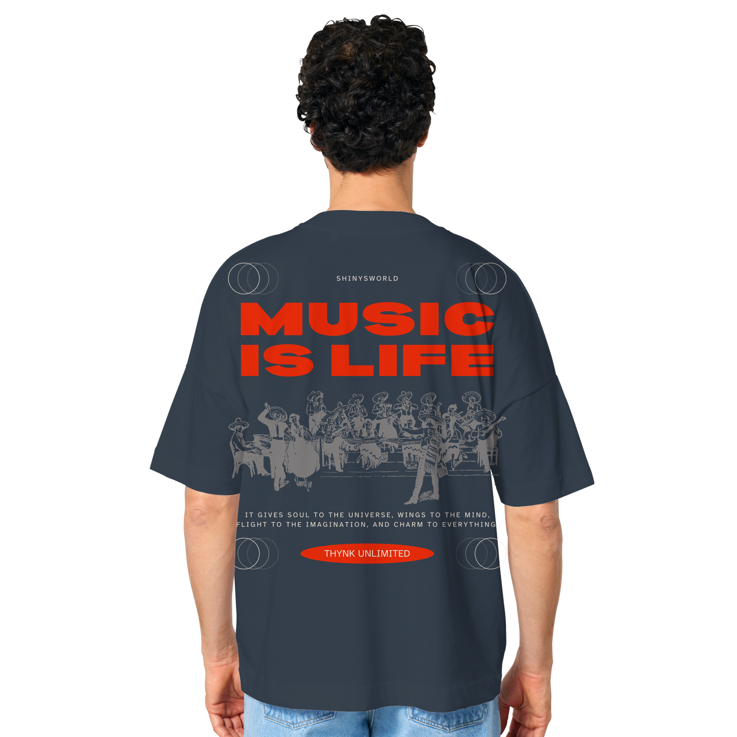 SW Music is Life  - Organic Oversize Shirt