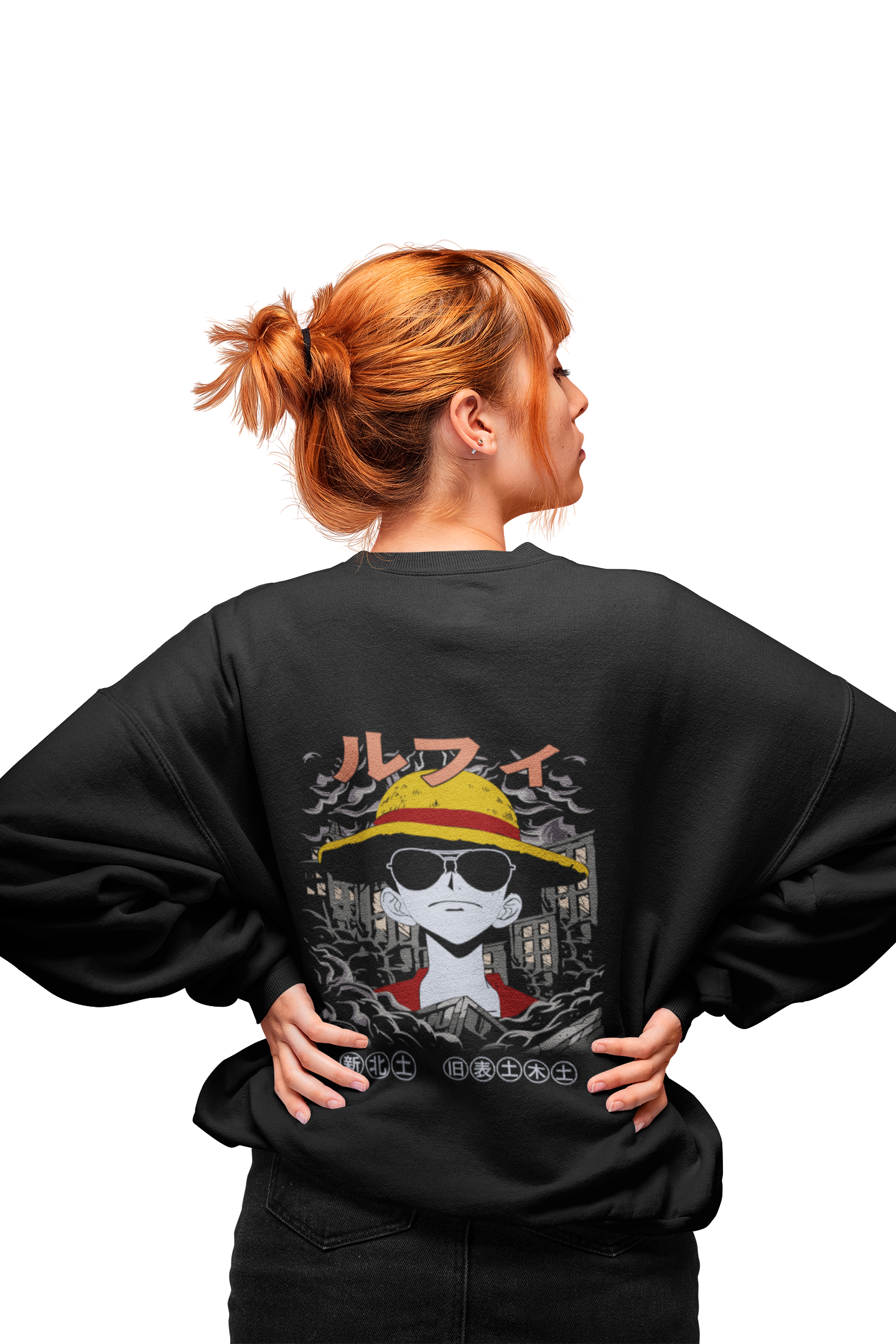 SW One Piece Monkey D. Luffy v2  - Basic Sweatshirt