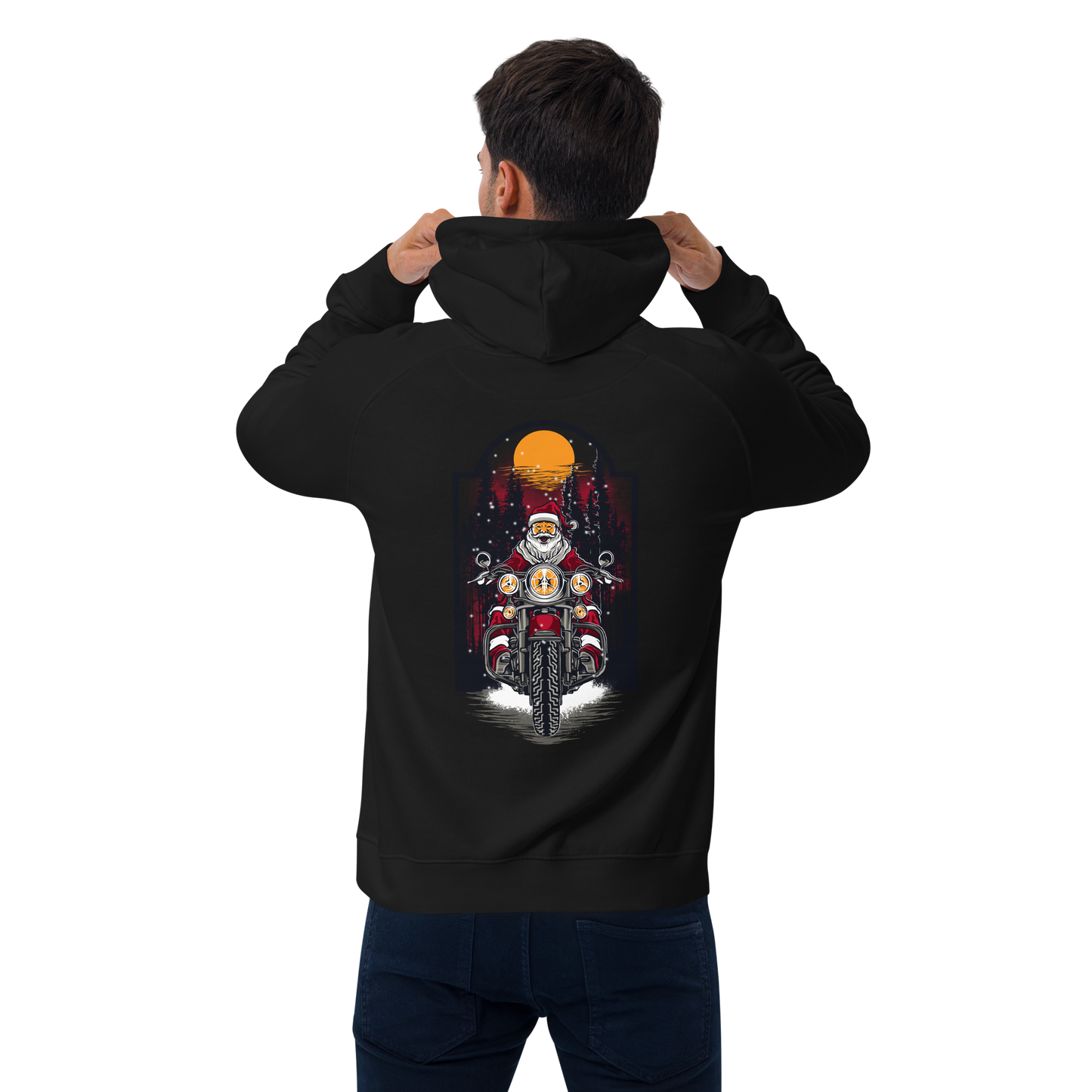 SW Santa on Tour Unisex Bio-Raglan-Hoodie