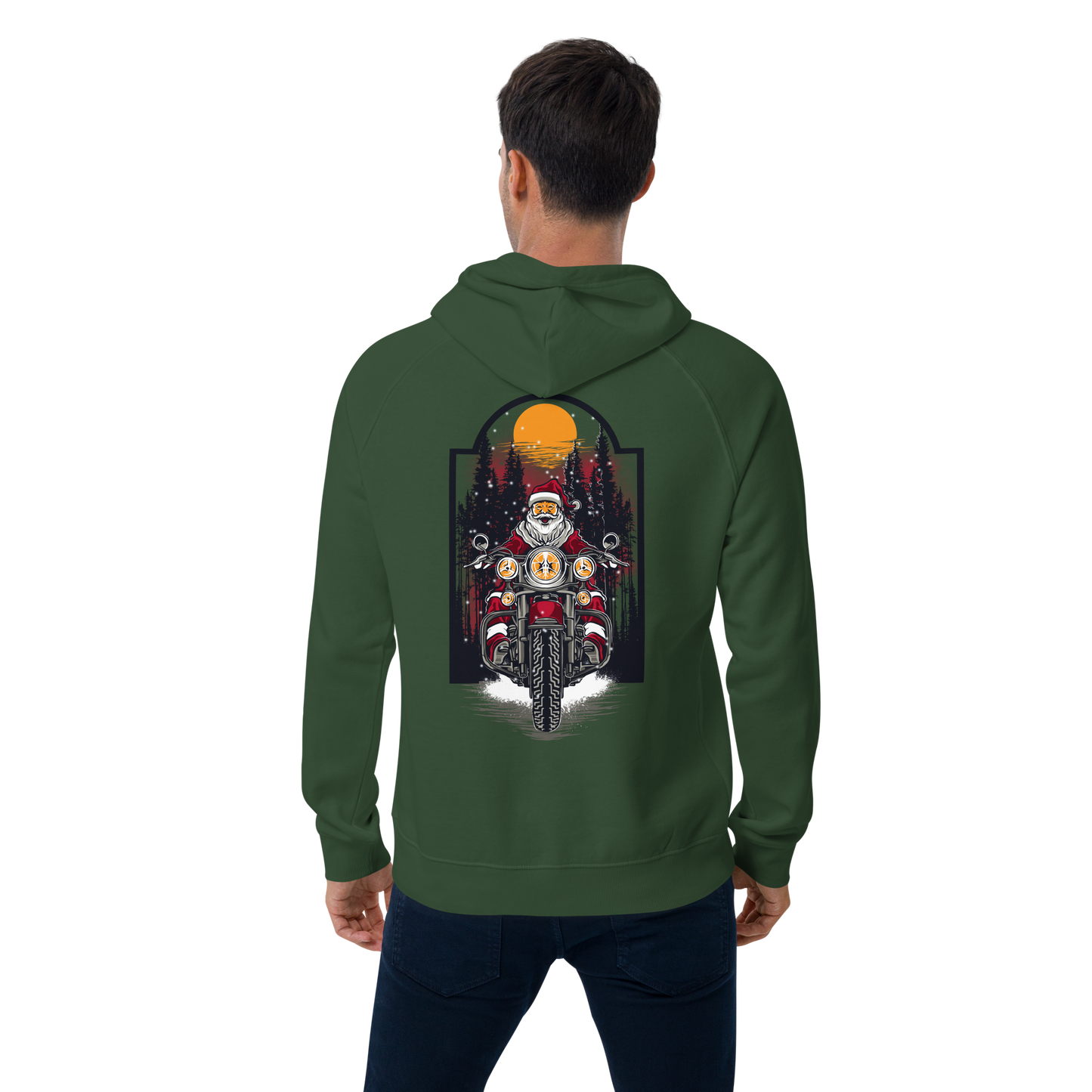 SW Santa on Tour Unisex Bio-Raglan-Hoodie