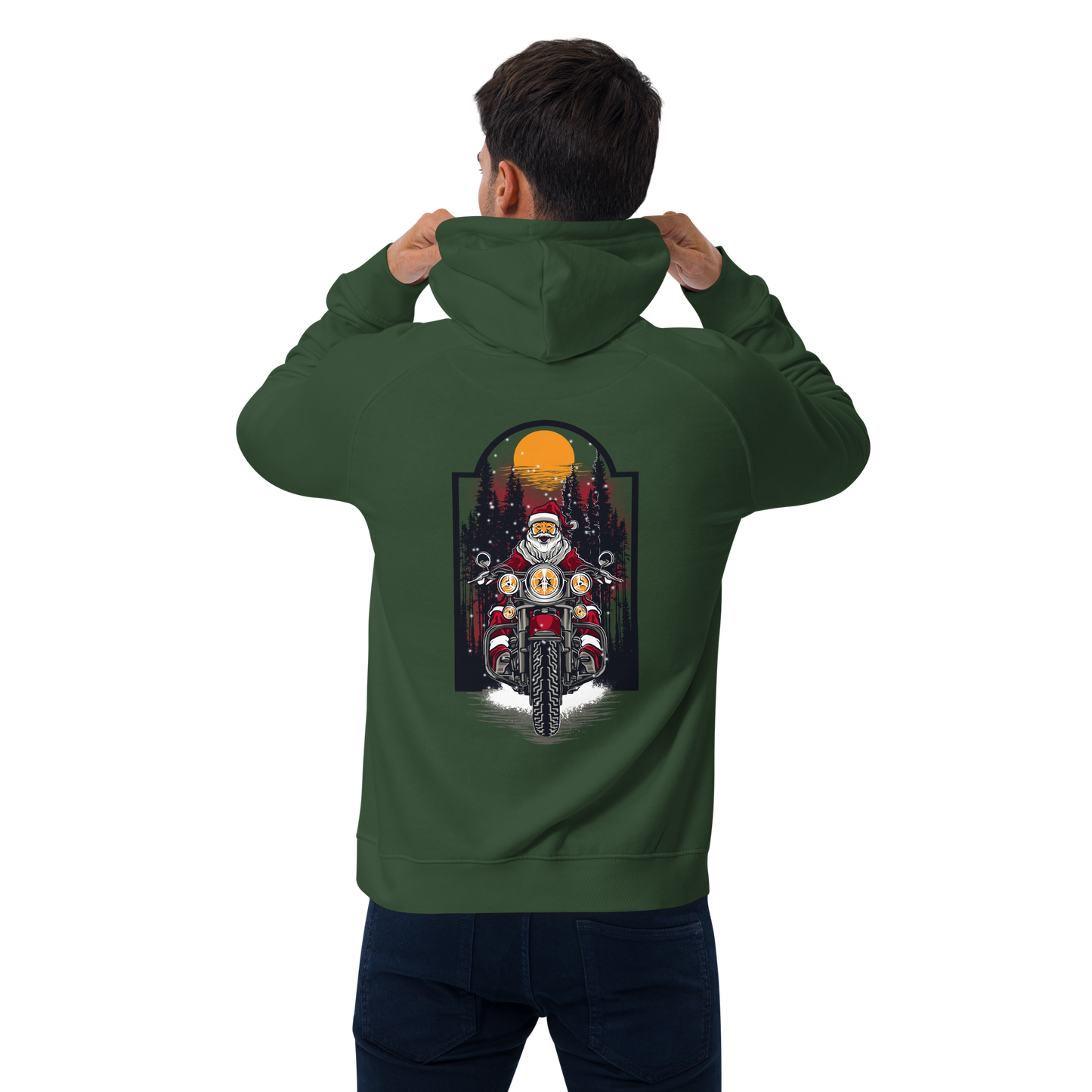 SW Santa on Tour Unisex Bio-Raglan-Hoodie