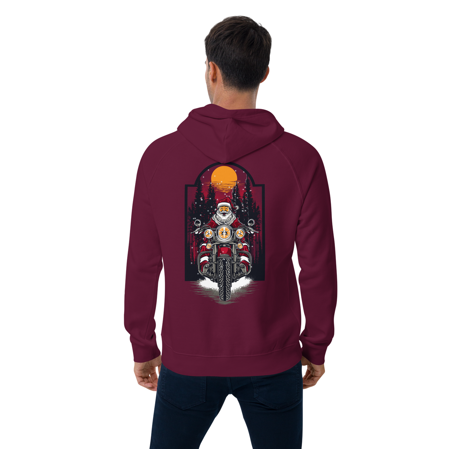 SW Santa on Tour Unisex Bio-Raglan-Hoodie