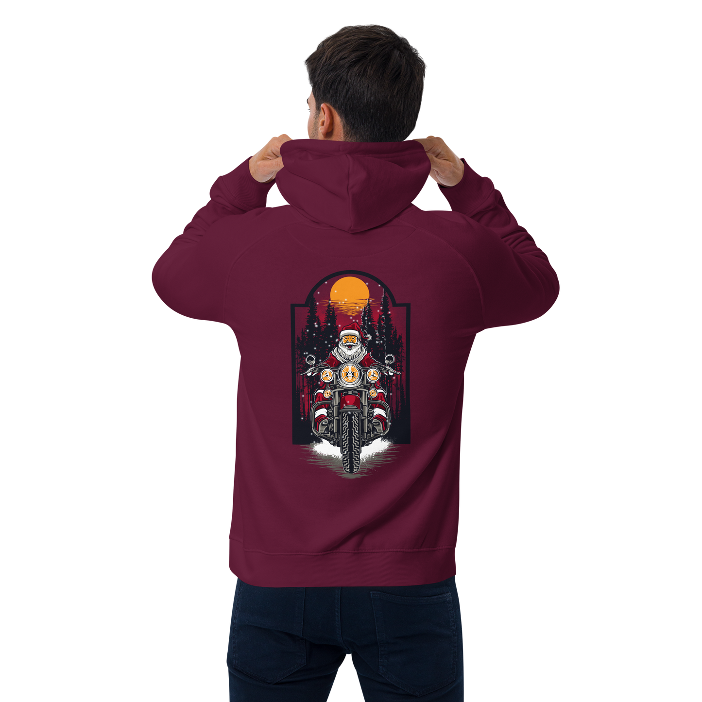 SW Santa on Tour Unisex Bio-Raglan-Hoodie