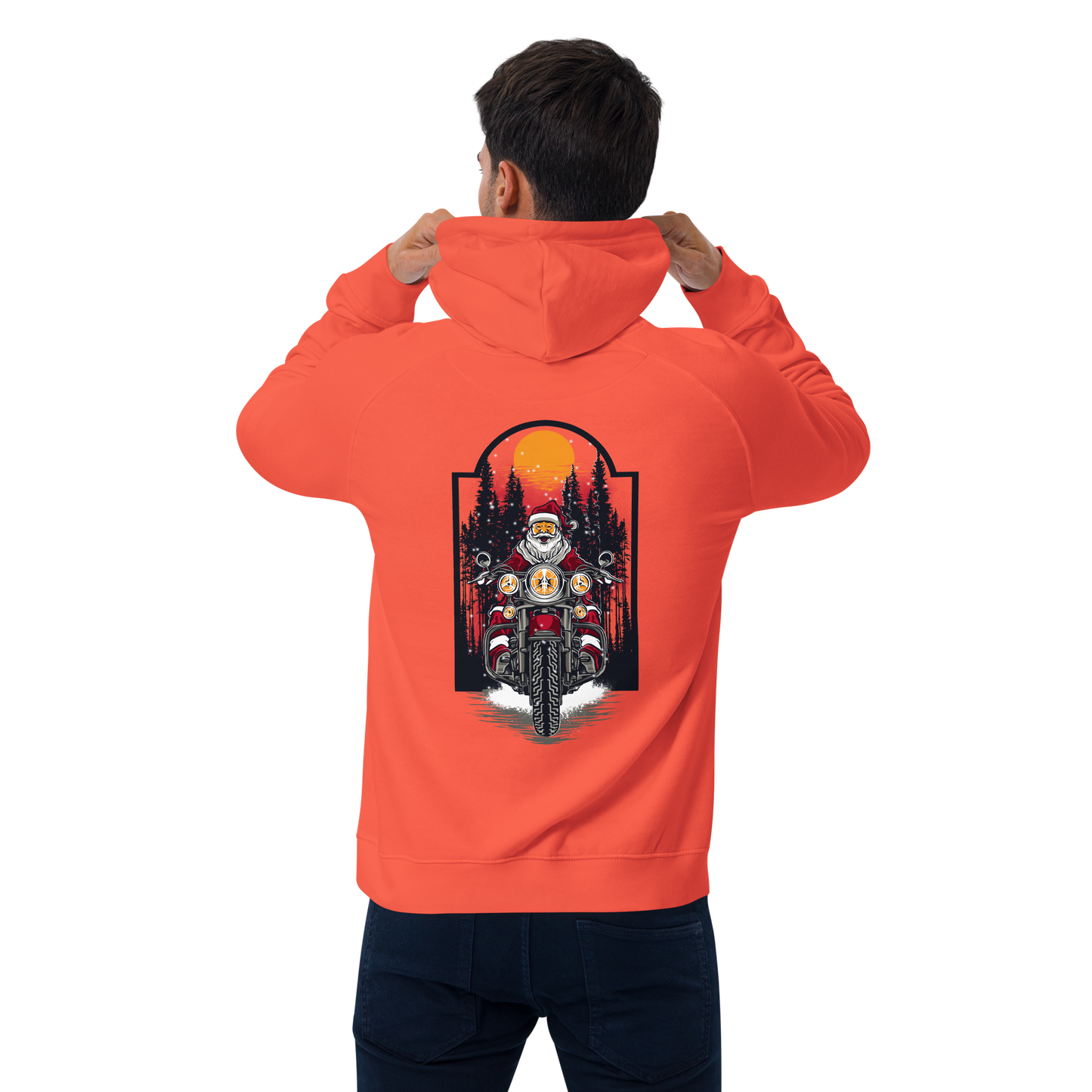 SW Santa on Tour Unisex Bio-Raglan-Hoodie