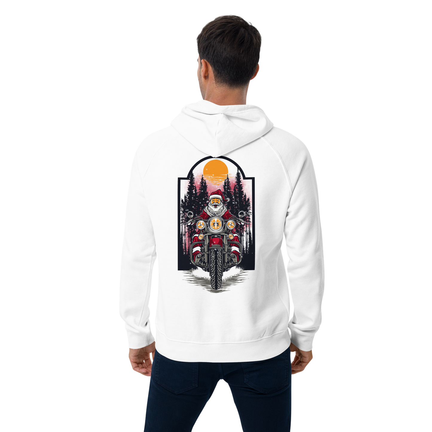 SW Santa on Tour Unisex Bio-Raglan-Hoodie