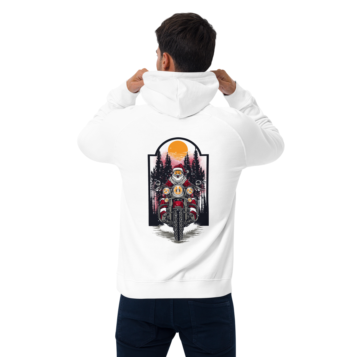 SW Santa on Tour Unisex Bio-Raglan-Hoodie