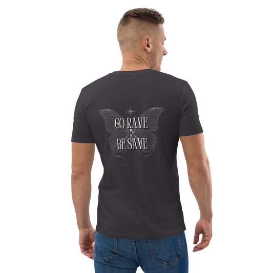 SW Go Rave Be Save Unisex-Bio-Baumwoll-T-Shirt