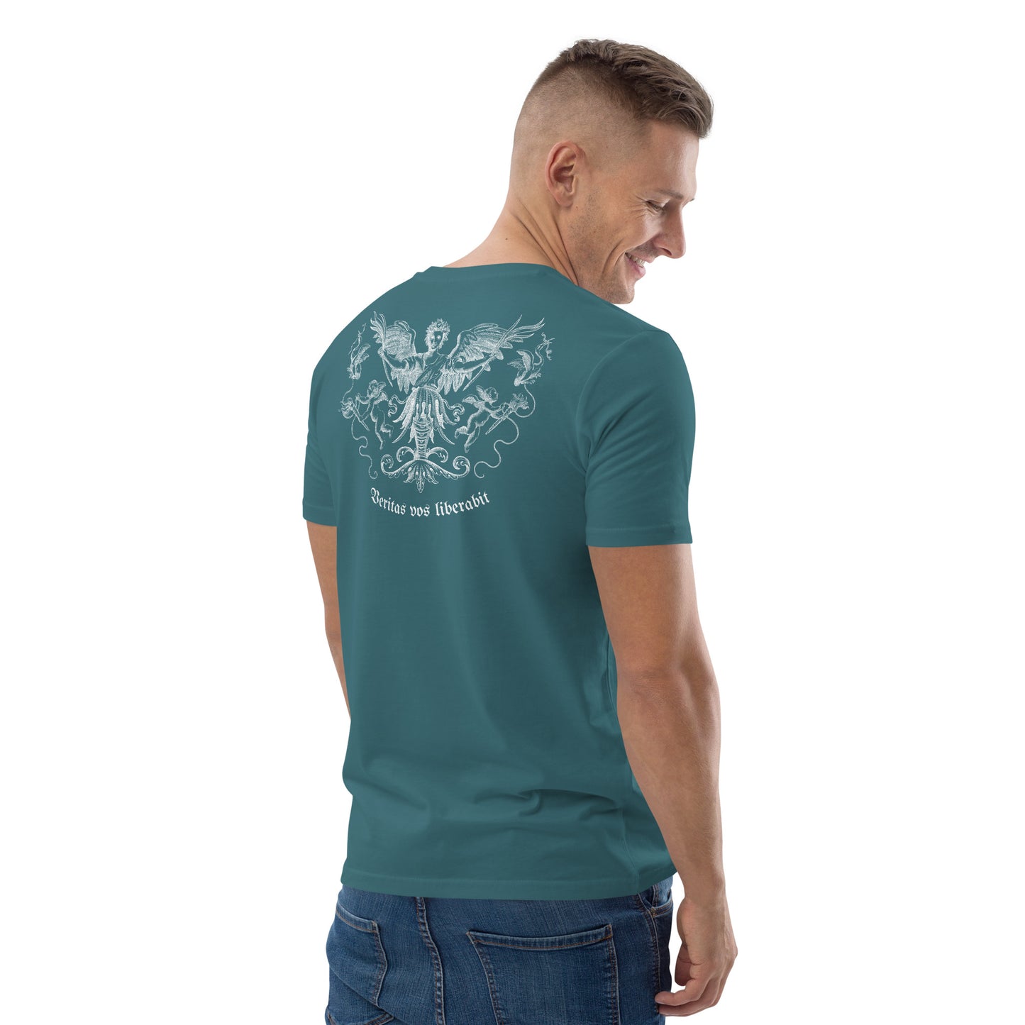 SW Veritas vos Liberabit Unisex-Bio-Baumwoll-T-Shirt